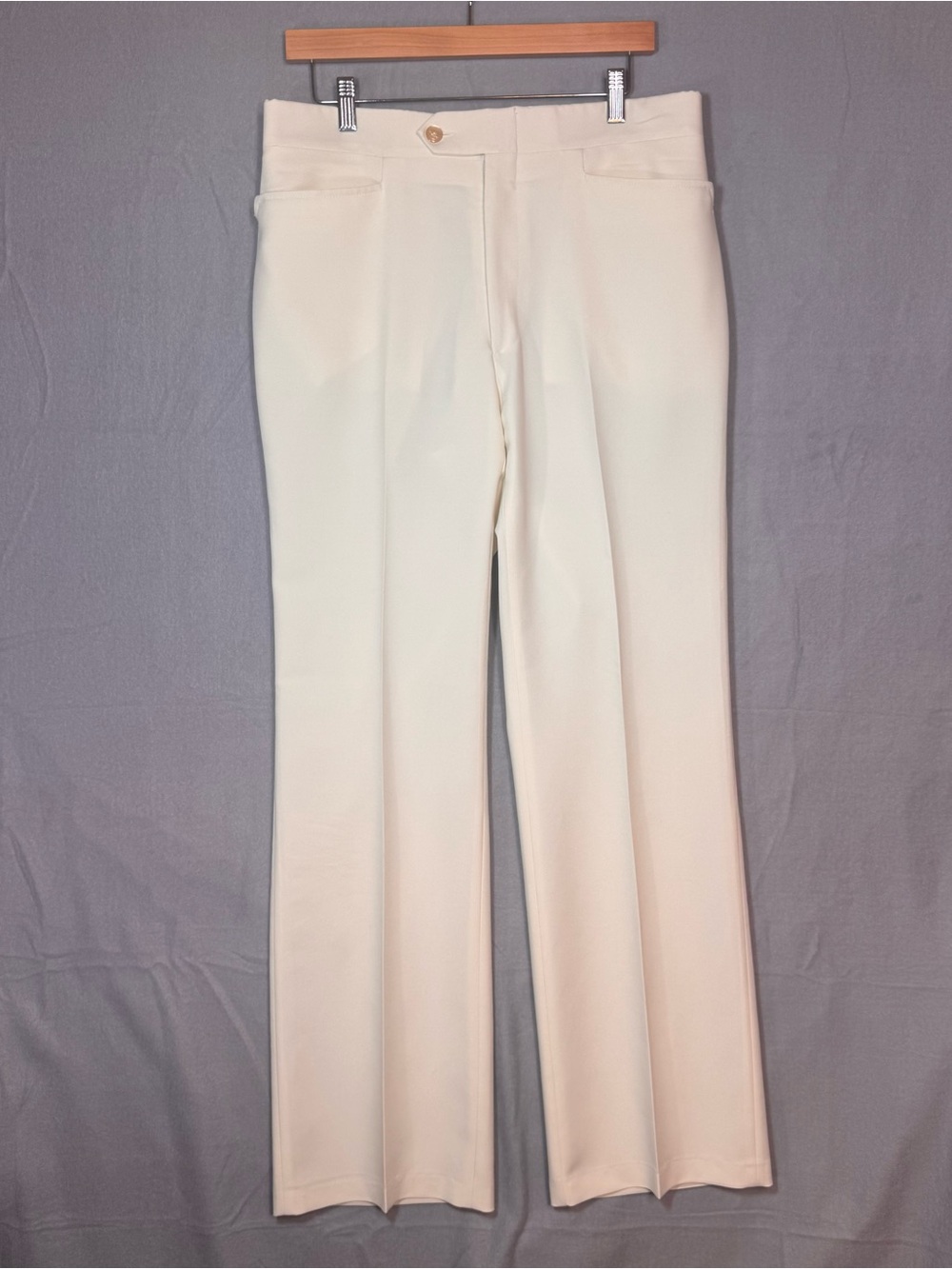 Vintage Arnold Palmer Robert Bruce Golf Pants USA Cream White 34x32 Made USA
